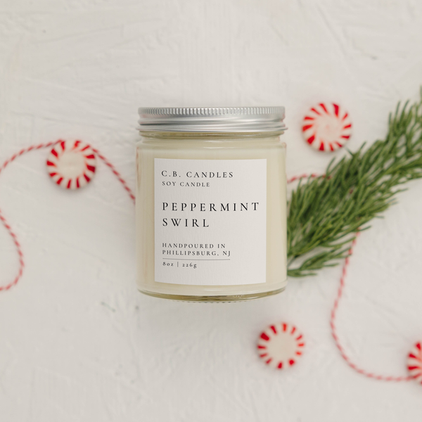Peppermint Swirl Candle