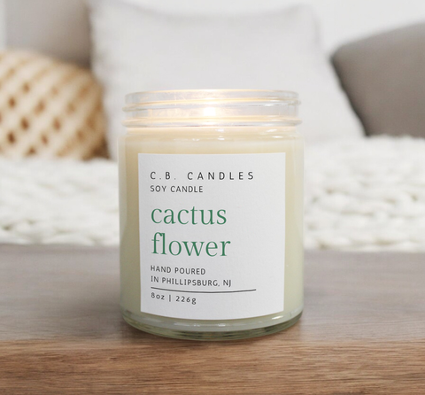 Cactus Flower Candle