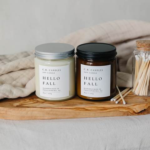 Hello Fall Candle