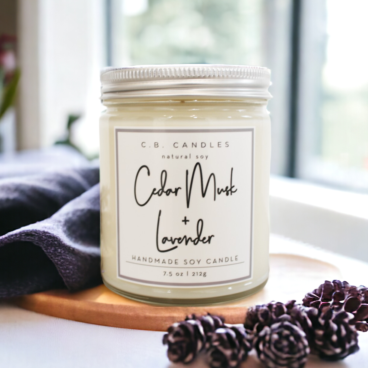 Cedar Musk + Lavender Candle