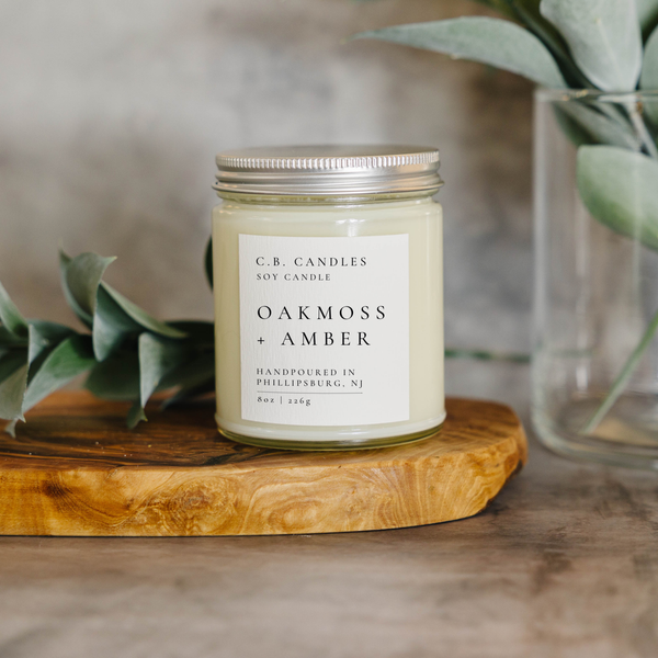 Oakmoss + Amber Candle