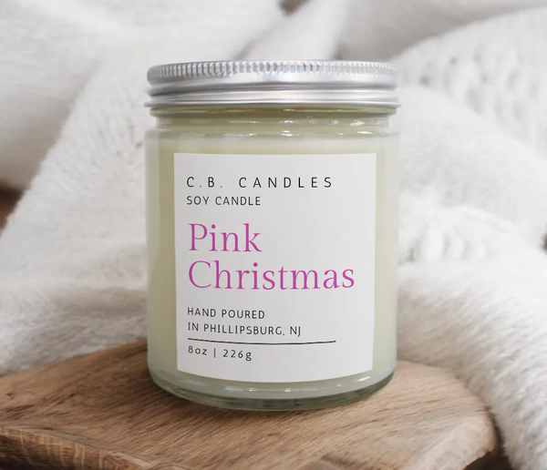 Pink Christmas Candle