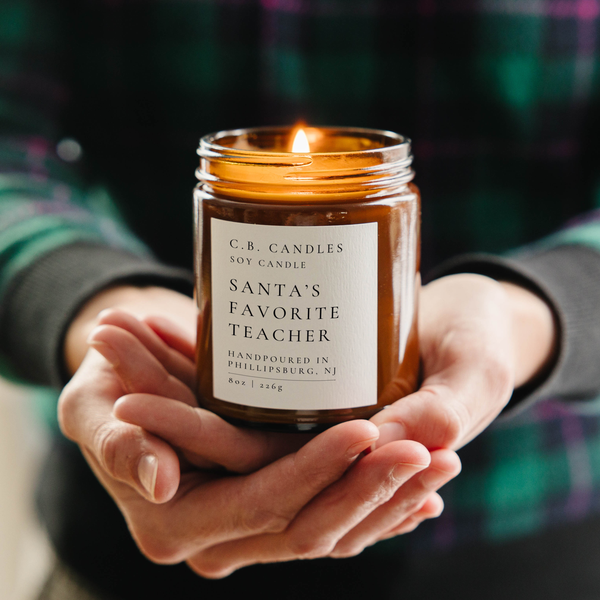 Santa's Favorite Teacher Candle