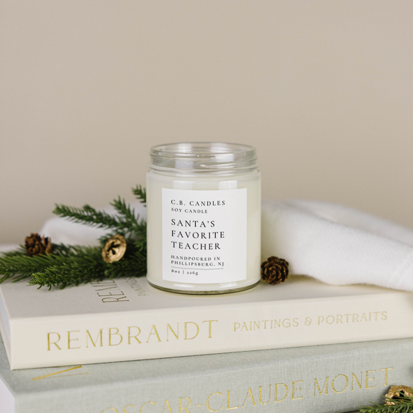 Santa's Favorite Teacher Candle