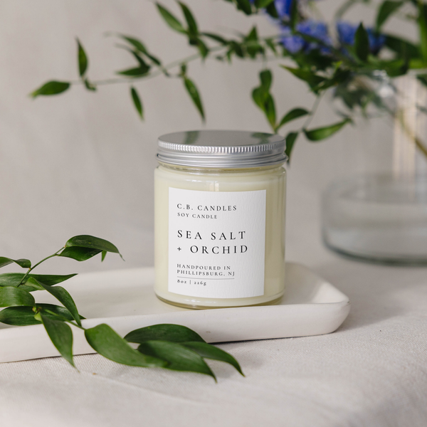 Sea Salt + Orchid Candle