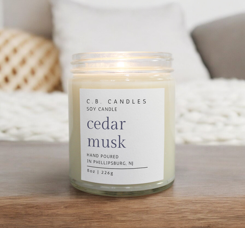 Cedar Musk + Lavender Candle