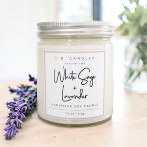 White Sage + Lavender Candle